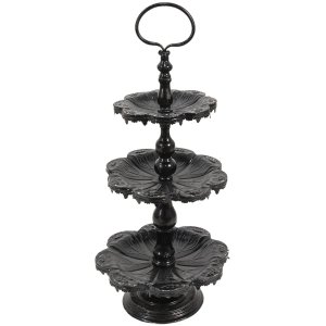 Clayre & Eef 6Y2710Z Etagere 3 Etagen Schwarz...