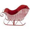 Clayre & Eef 6Y4708 Decorațiune de Crăciun Sleigh Roșu 32x15x24 cm