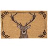 Clayre & Eef COLMC Door Mat 75x45x1 cm Brown White Deer Design