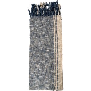 Clayre & Eef KT060.131 Plaid Blau, Braun   125x150 cm