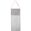 Clayre & Eef LYH50 Pungă de pâine 28x68 cm Gri Alb Bumbac Hearts Checks Rectangle