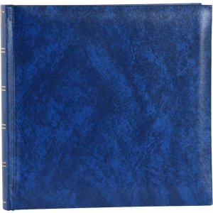 Henzo Fotoalbum BASICLINE blau 25x24,5 cm 60 weiße...