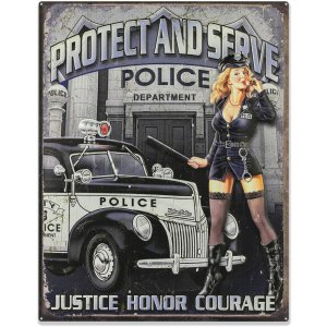 ZEP tin semn POLICE 35x45 cm Protect and Serve