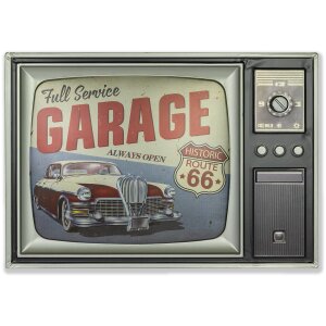 ZEP Wanddekoration TELE 48x34x4 cm Fernseher Garage