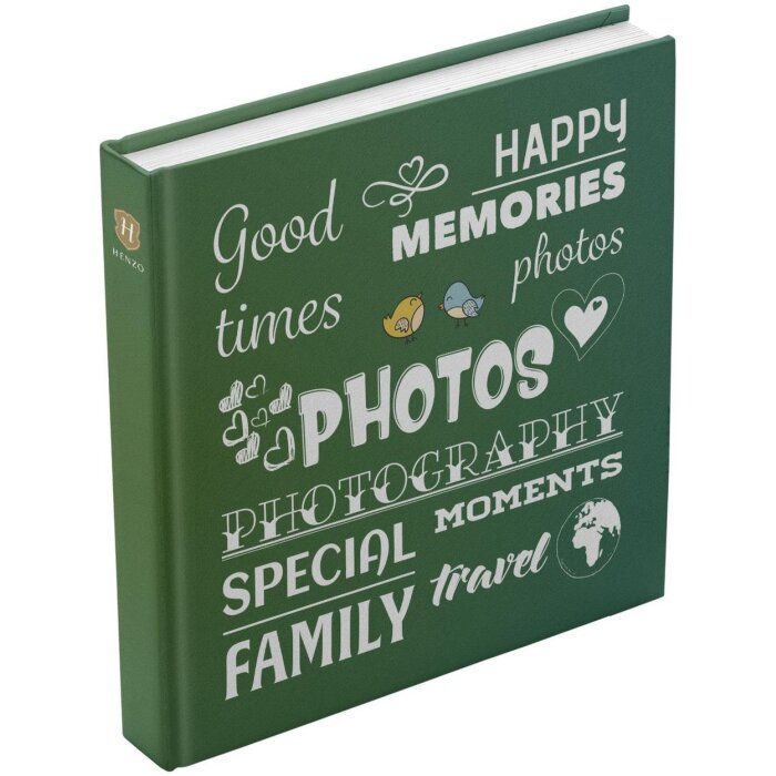 Henzo Album foto Jumbo Wording verde 30x30 cm 100 pagini albe