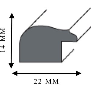 Ceanothe ramă Julia 24x30 cm aur albită MDF sticlă normală