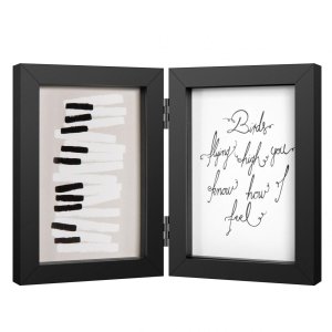 Henzo cadru dublu din lemn Piano MDF lemn pentru 2-3 fotografii 10x15 13x18 15x20 cm