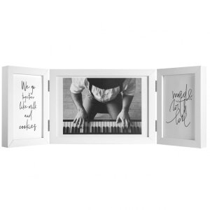 Henzo cadru dublu din lemn Piano MDF lemn pentru 2-3 fotografii 10x15 13x18 15x20 cm