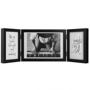 Henzo cadru dublu din lemn Piano MDF lemn pentru 2-3 fotografii 10x15 13x18 15x20 cm