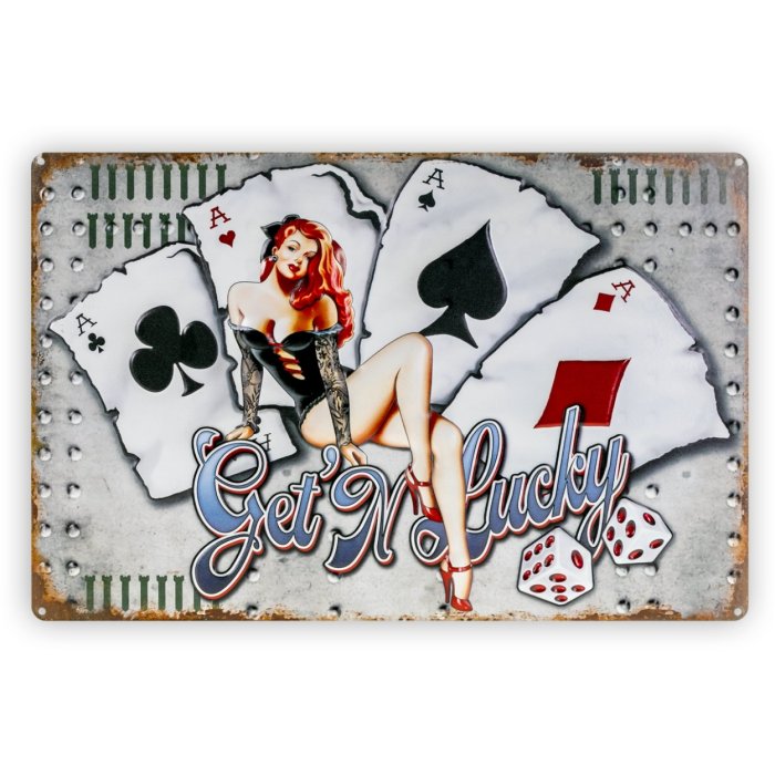 ZEP tin sign ALES 40x27x0.4 cm Getn Lucky