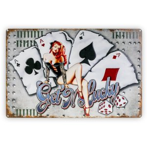 ZEP tin sign ALES 40x27x0.4 cm Getn Lucky