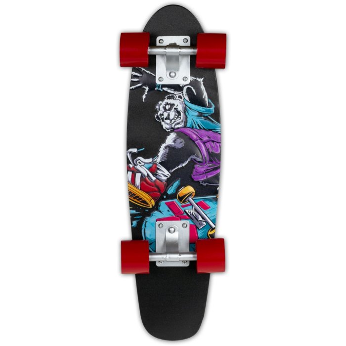 ZEP decor de perete SKATE 16.5x55x6.5 cm Skateboard Angry Panda