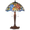 Clayre & Eef 5LL-1204 Lampă de masă Tiffany Ø 41x60 cm E27-max 2x60W Albastru - maro