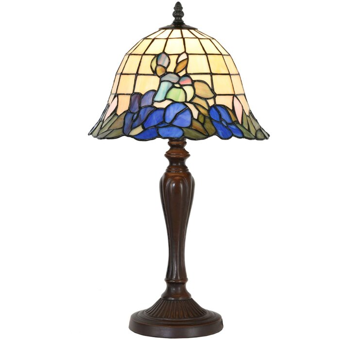 Clayre & Eef 5LL-1211 Lampă de masă Tiffany Ø 29x53 cm E27-max 1x60W Albastru - Bej