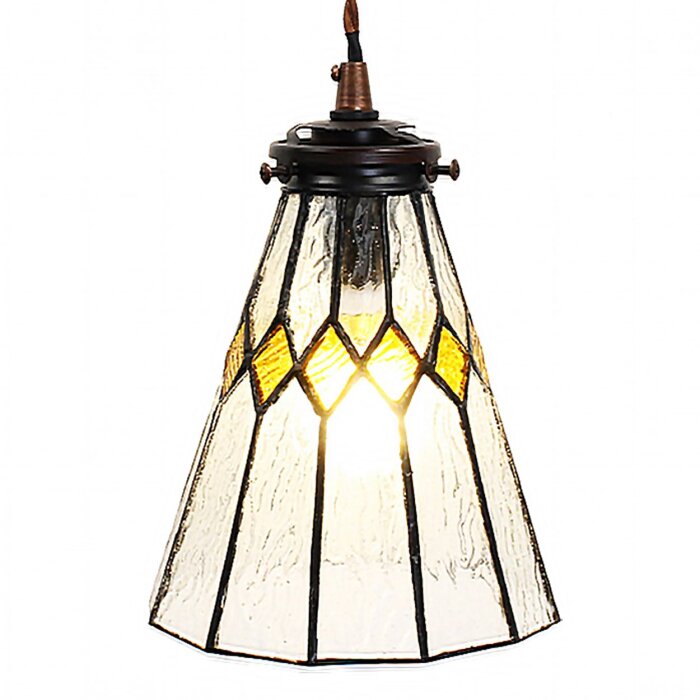 Clayre & Eef 5LL-6194 Lampă suspendată Tiffany Ø 15x115 cm E14-max 1x40W