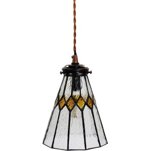 Clayre & Eef 5LL-6194 Lampă suspendată Tiffany Ø 15x115 cm E14-max 1x40W