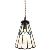 Clayre & Eef 5LL-6195 Lampă suspendată Tiffany Ø 15x115 cm E14-max 1x40W