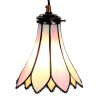 Clayre & Eef 5LL-6196 Lampă suspendată Tiffany Ø 15x115 cm E14-max 1x40W Roz - Bej