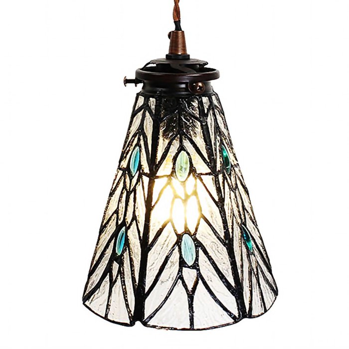 Clayre & Eef 5LL-6197 Lampă suspendată Tiffany Ø 15x115 cm E14-max 1x40W