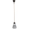 Clayre & Eef 5LL-6198 Lampă suspendată Tiffany Ø 15x115 cm E14-max 1x40W Alb - Maro