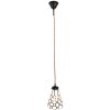 Clayre & Eef 5LL-6198 Lampă suspendată Tiffany Ø 15x115 cm E14-max 1x40W Alb - Maro