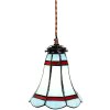 Clayre & Eef 5LL-6202 Lampă suspendată Tiffany Ø 15x115 cm E14-max 1x25W Albastru - Roșu