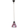 Clayre & Eef 5LL-6217 Lampă suspendată Tiffany 18x15x115 cm E14-max 1x25W Roz