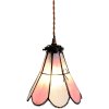 Clayre & Eef 5LL-6217 Lampă suspendată Tiffany 18x15x115 cm E14-max 1x25W Roz