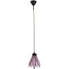 Clayre & Eef 5LL-6218 Lampă suspendată Tiffany 18x15x115 cm E14-max 1x25W Roz