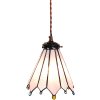 Clayre & Eef 5LL-6218 Lampă suspendată Tiffany 18x15x115 cm E14-max 1x25W Roz