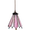 Clayre & Eef 5LL-6218 Lampă suspendată Tiffany 18x15x115 cm E14-max 1x25W Roz