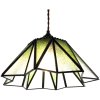 Clayre & Eef 5LL-6222 Lampă suspendată Tiffany Ø 31x107 cm E27-max 1x40W Verde