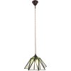 Clayre & Eef 5LL-6222 Lampă suspendată Tiffany Ø 31x107 cm E27-max 1x40W Verde