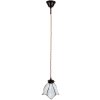 Clayre & Eef 5LL-6223 Lampă suspendată Tiffany Ø 18x115 cm E14-max 1x25W Alb - Maro