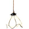 Clayre & Eef 5LL-6223 Lampă suspendată Tiffany Ø 18x115 cm E14-max 1x25W Alb - Maro