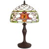 Clayre & Eef 5LL-6276 Lampă de masă Tiffany Ø 30x49 cm E27-max 1x60W Alb - Verde