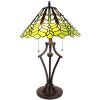 Clayre & Eef 5LL-6279 Lampă de masă Tiffany Ø 41x62 cm E27-max 2x60W Verde - Alb