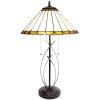 Clayre & Eef 5LL-6282 Lampă de masă Tiffany Ø 41x69 cm E27-max 2x60W Bej - Maro