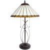 Clayre & Eef 5LL-6282 Lampă de masă Tiffany Ø 41x69 cm E27-max 2x60W Bej - Maro