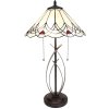 Clayre & Eef 5LL-6283 Lampă de masă Tiffany Ø 39x69 cm E27-max 2x60W Bej