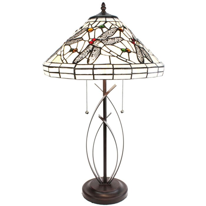 Clayre & Eef 5LL-6287 Lampă de masă Tiffany Ø 41x69 cm E27-max 2x60W