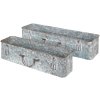 Clayre & Eef 5Y1074 Suport pentru plante (2 bucăți) 61x16x12 - 50x13x11 cm Gri