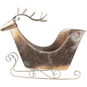 Clayre & Eef 5Y1089 Decorațiune Sleigh 54x26x49 cm Culoare aurie