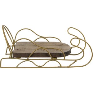 Clayre & Eef 64966 Decorațiune Sleigh 26x13x12 cm Brown