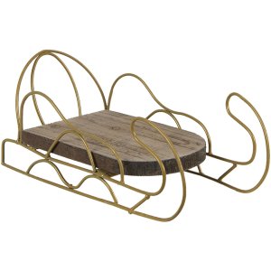 Clayre & Eef 64966 Decorațiune Sleigh 26x13x12 cm Brown