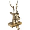 Clayre & Eef 6AL0067 Ciorap de Crăciun Reindeer 12x14x27 cm Culoare aurie