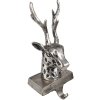 Clayre & Eef 6AL0070 Ciorap de Crăciun Reindeer 12x7x28 cm Culoare argintie