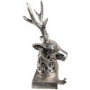 Clayre & Eef 6AL0070 Ciorap de Crăciun Reindeer 12x7x28 cm Culoare argintie