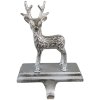 Clayre & Eef 6AL0071 Cârlig argintiu pentru ciorapi de Crăciun 15x9x21 cm Reindeer