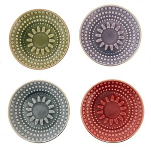 Clayre & Eef 6CE1467 Farfurie ceramică 13x2 cm decor cu puncte roșii